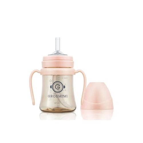Grosmimi PPSU Straw Cup - 6oz (6 Months+) Peach 6oz