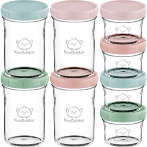 8-Pack Prep Jars Food Glass Containers