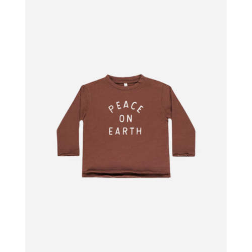 Raw Edge Long Sleeve Tee || Peace On Earth