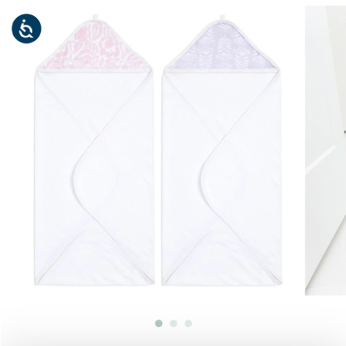 Purple & Pink Hooded Baby Towel 2pk | aden + anais