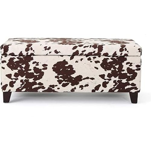 Christopher Knight Home Breanna Storage Ottoman Bench, Milk Cow Print