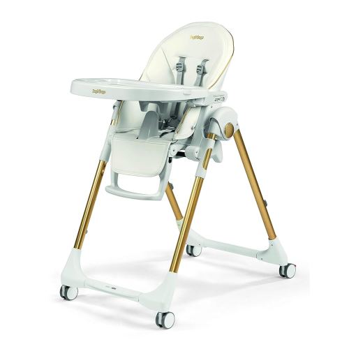 Prima Pappa Zero 3 - High Chair - for Children Newborn to 3 Years of Age - Made in Italy - Gold (White & Gold)