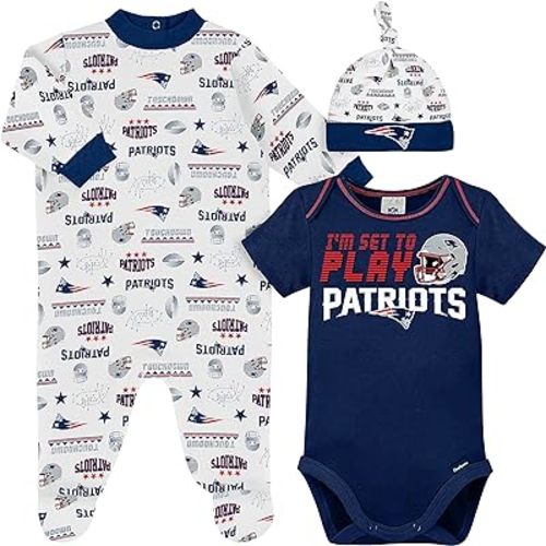 Gerber Unisex Baby NFL Team Footed Sleep and Play and Bodysuit Gift Set