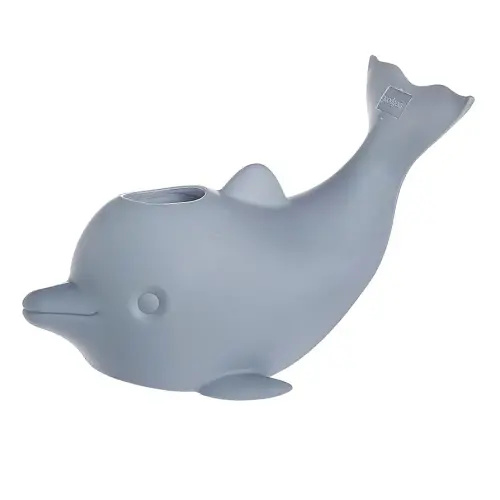 Good Gear Bathtub Faucet Cover for Kids Safety, Universal Fit Silicone Bath Spout Cover for Baby, Tub Nozzle Guard Whale/Grey