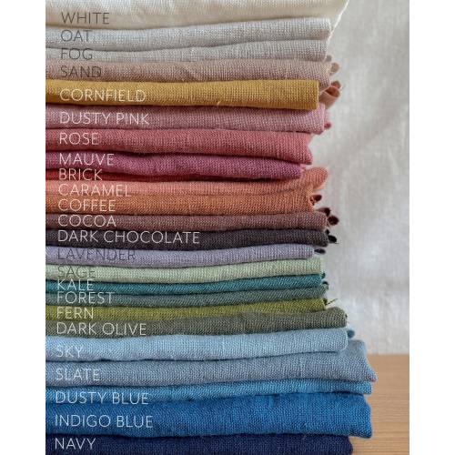 100% Washed Linen - Soft Organic Fabric by the Yard for Quilting, Apparel, Enzyme washed, European flax, OKEO-TEX certified. Ships from U.S.