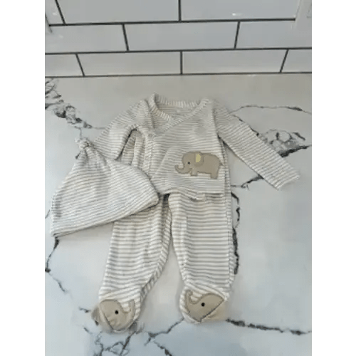 Boys koala baby clothes elephant, I’m new here, 4 piece set
