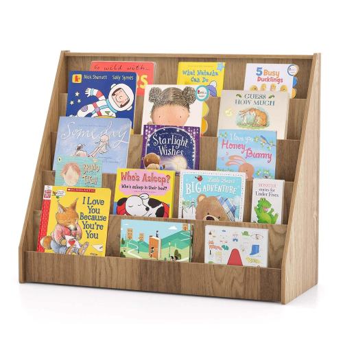 Costway 5 Tier Kids Bookshelf with Anti-Tipping Device Kids-friendly - See Details