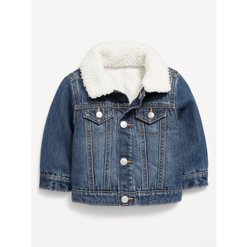 Unisex Sherpa-Lined Jean Jacket for Baby