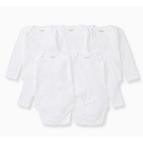 Bee Essentials Organic Long Sleeve Baby Bodysuit 5 Pack – Burt's Bees Baby