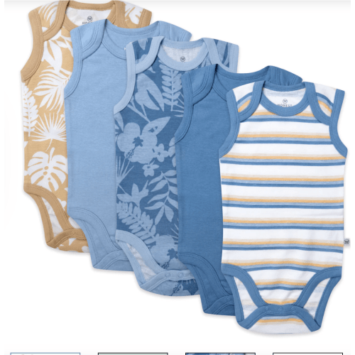 5-Pack Organic Cotton Sleeveless Bodysuits | Honest Baby Clothing