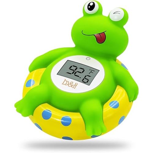 b&h Baby Bath Thermometer & Room Thermometer – Easy to Read Display | BPA-Free| Fahrenheit or Celsius | Digital Water Thermometer Floating Bathing Toy Shower Gift for Infant Newborn