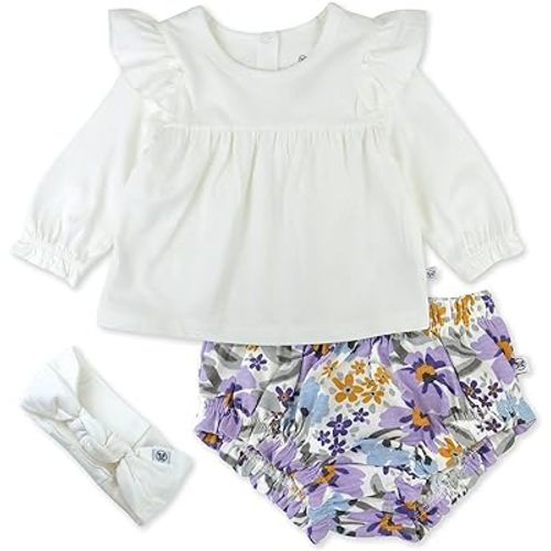 HonestBaby Fashion Outfit Sets Tops and Bottoms 100% Organic Cotton for Baby and Toddler Girls