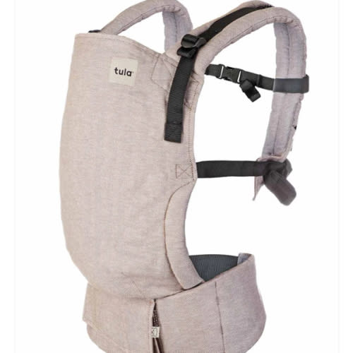Linen Ergonomic Baby Carrier - Free-To-Grow Sand Tan – Baby Tula US
