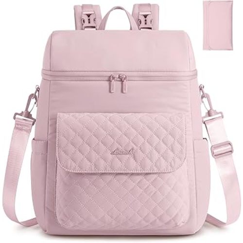 LOVEVOOK Diaper Bag Backpack, 3 in 1 Baby Bag with Changing Pad & Detachable Straps, Large Diaper Backpack for Mom Dad with Stroller Buckles