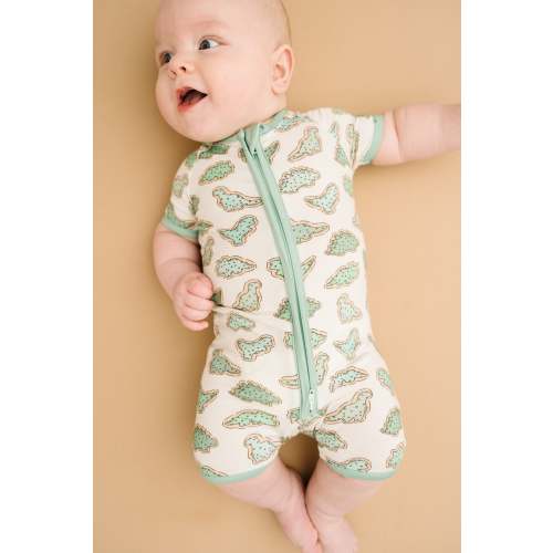 Dino Cookie Bamboo Short Romper