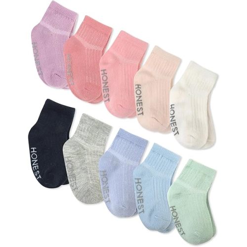 HonestBaby Baby Multipack Cozy Socks Sustainably Made for Infant, Newborn Baby, Toddler, Kids Boys', Girls', Unisex