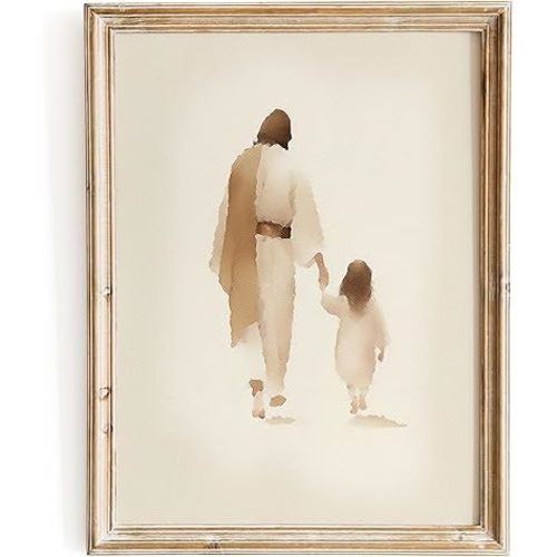 ESSEN Life | The Way He Leads | Jesus Wall Art - Christian Decor, Perfect for Home & Christmas - Unframed (8x10)