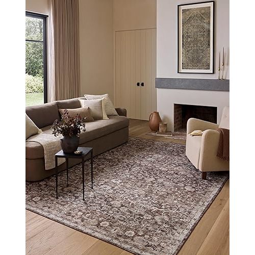 Loloi Amber Lewis Josie Collection JOS-02 Earth/Natural 7'-6" x 9'-6" Area Rug