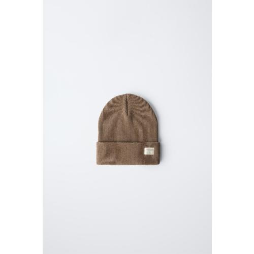 RIBBED COTTON HAT - taupe brown | ZARA United States