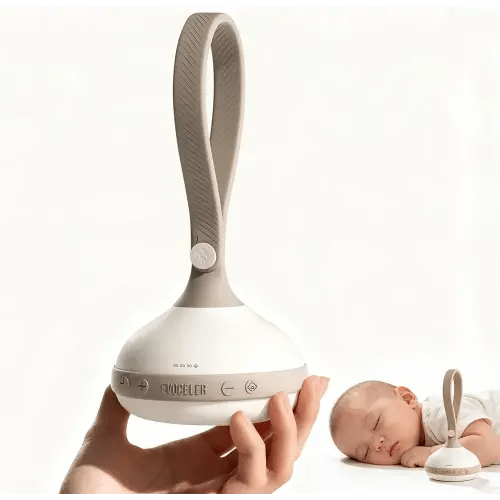 EVOCELER | Portable White Noise Sound Machine for Babies and Kids | Auto Cry Detection | 9 Soothing Sounds | Sleep Soother | Voice Recording | 15H Battery | Travel | Baby Registry Gift | Stroller Clip