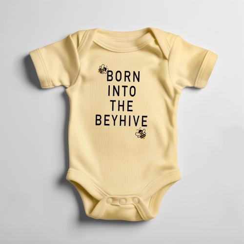 Bey Fan Baby Bodysuit | Born Into the Beyhive | Gender-Neutral Newborn Gift | Baby Shower Present | 100% Cotton | Bey Fan Gift