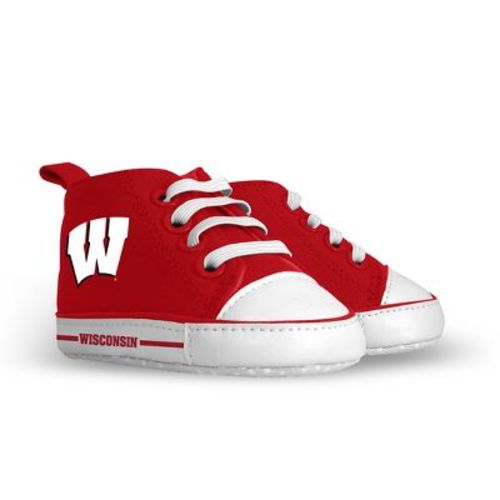 BabyFanatic Pre-Walkers High-Top Unisex Baby Shoes - NCAA Wisconsin Badgers