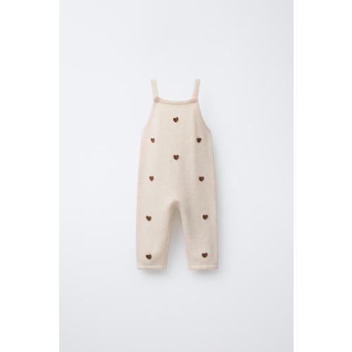 HEART KNIT OVERALLS - Mid-ecru | ZARA United States