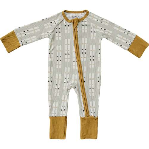 6-12M Ski Ribbed Bamboo Zipper
