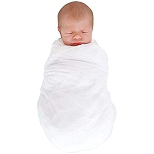 Cute New York Premium Solid Muslin Cotton Blanket (White) 47" x 47"