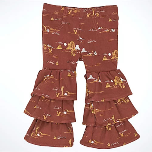 Little Girl's Printed Tiered Flare Jean | NEW & FEATURED | Wrangler®
