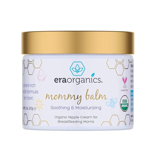 Era Organics Soothing Nipple Butter Breastfeeding Cream - USDA Organic Baby Friendly Balm to Calm and Moisturize Chapped, Sensitive Skin