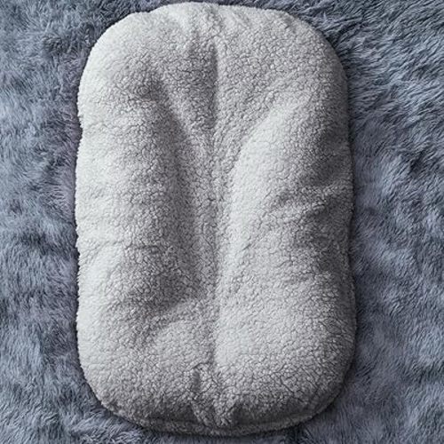 THE KENKYO Winter Baby Lounger Cover for Snuggle Me Lounger, Warm Plush Fleece Newborn Lounger Cover, Soft and Breathable Lounger Slipcover for Boys Girls(Not Included Lounger (Grey)