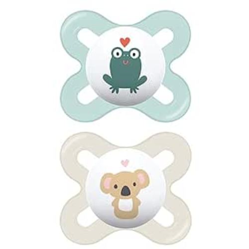 MAM Original Start Newborn Baby Pacifier, Best Pacifier for Breastfed Babies, Sterilizer Case, Unisex, 0-3 Months, 2 Count (Pack of 1) : Baby Pacifiers : Baby
