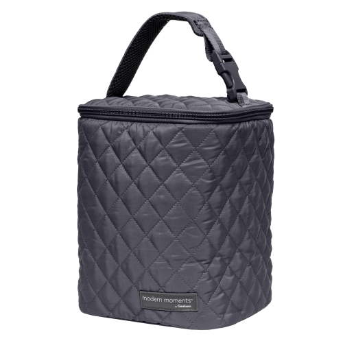 Modern Moments By Gerber Insulated Baby Bottle Bag, Black