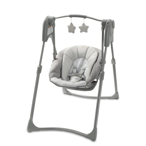 Graco Slim Spaces Compact Baby Swing, Reign