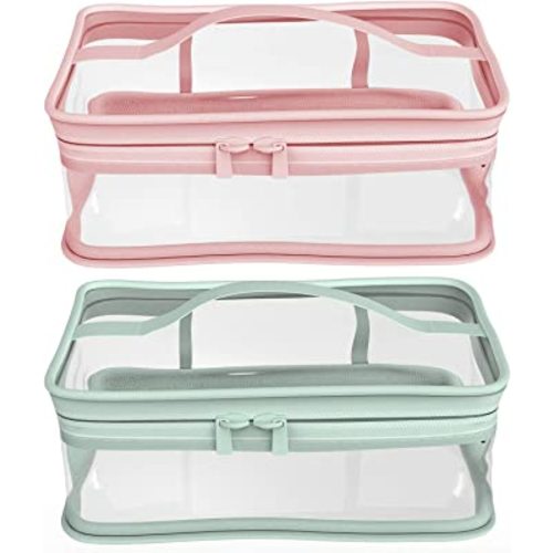 Makeup Bag Zipper Waterproof Portable Travel Storage Pouch 2 Pcs