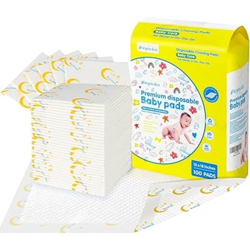 Baby Disposable Changing Pads 100 Count Incontinence Underpad Diaper Changing Liners Quick Absorb Soft Breathable Waterproof Leak Proof 13x18in