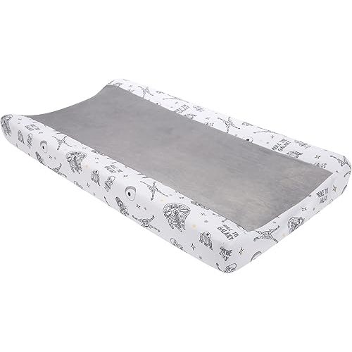 Lambs & Ivy Star Wars Millennium Falcon White/Gray Soft Changing Pad Cover
