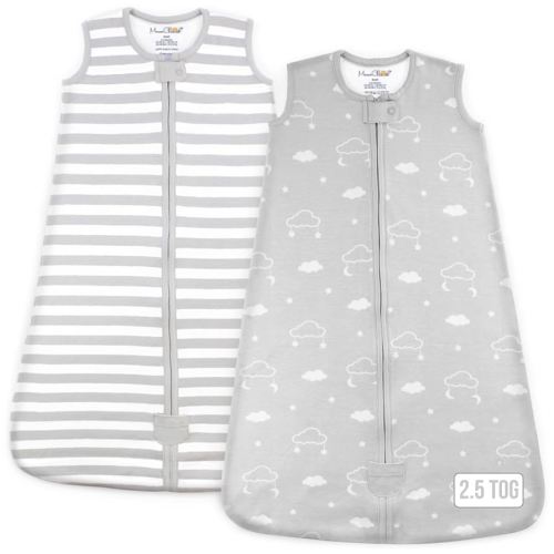 Mama Cheetah Baby Sleep Sack 2.5 TOG, Organic Cotton Baby Wearable Blanket with Two-Way Zipper, Swaddle Transition Baby Sleeping Bag for Newborn Infant Toddler Boy Girl, 0-6 Months