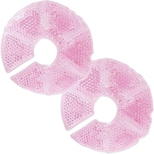 Breast Therapy Ice Packs, Hot and Cold Breast Pads, Breastfeeding Essentials Large Gel Bead Packs for Moms