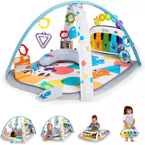 4-in-1 Kickin' Tunes Music and Language Play Gym and Piano Tummy Time Activity Mat
