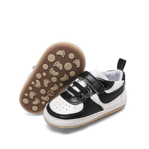 Clowora Unsex Baby Shoes Boys Girls Infant Sneakers Non-Slip Soft Rubber Sole Toddler Crib First Walker Lightweight Shoes