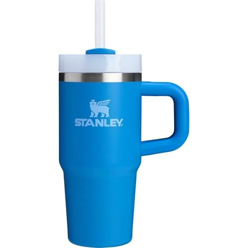 STANLEY Quencher H2.0 Tumbler with Handle and Straw 14 oz | Flowstate 3-Position Lid | Cup Holder Compatible for Travel | Insulated Stainless Steel Cup | BPA-Free | Azure