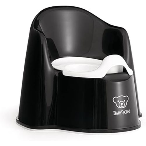 BabyBjörn Potty Chair, Black/White