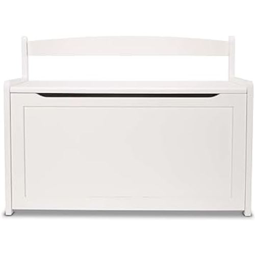 Melissa & Doug Wooden Toy Chest - White Furniture for Playroom - Kids Toy Box, Wooden Storage Organizer, Children's Furniture