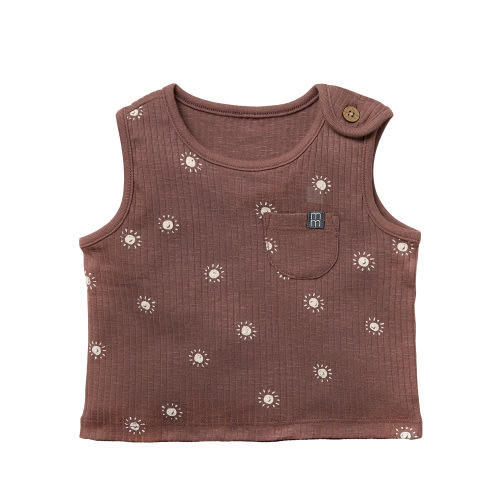 Modern Moments by Gerber Baby Neutral Organic Tank Top With Pocket, Sizes 0/3 Months - 24 Months