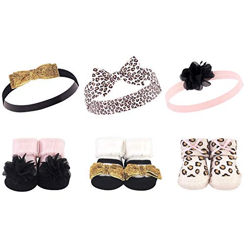 Hudson Baby Girl's Headband and Socks Giftset