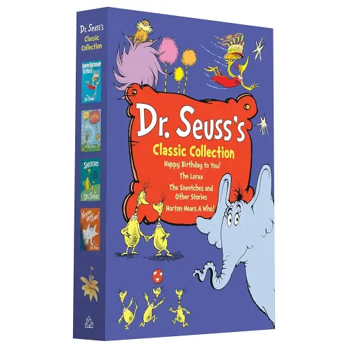 Dr. Seuss's Classic 4-Book Boxed Set Collection: Happy Birthday to You!; Horton Hears a Who!; The Lorax; The Sneetches and Other Stories (Classic Seuss)
