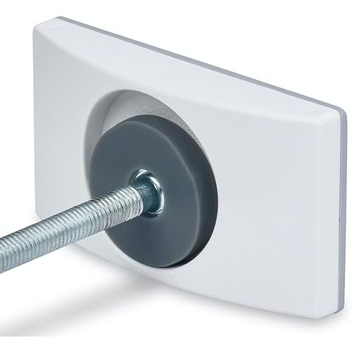 Wall Nanny - Baby Gate Wall Protector (Made in USA) Protect Walls from Pet Gates & Dog Gates - No Safety Hazard on Spindles - for Child Pressure Mounted Baby Gate for Stairs Cup Guard - White, 4 Pack