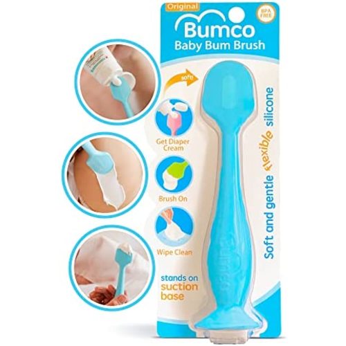 Bumco Diaper Cream Spatula - Baby Bum Brush for Butt Paste Diaper Cream, Baby Butt Cream Diaper Cream Applicator, Butt Spatula Baby Necessities, Diaper Cream Brush, Blue